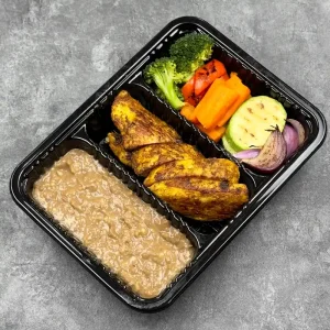 استیک سینه مرغ با سبزیجات