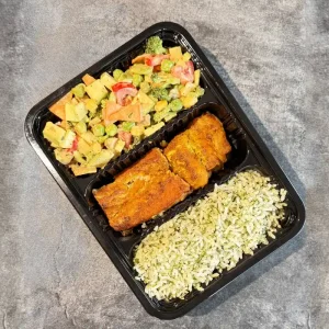 ماهی گریل با سبزیجات